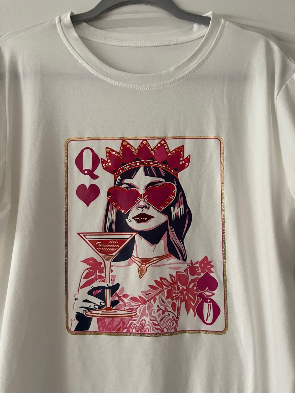 Women’s Playing Card Casino Vegas T Shirt L/XL